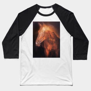 Horse on a forest backdrop Baseball T-Shirt